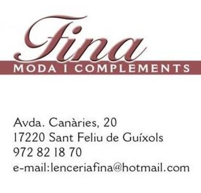 Lenceria Fina moda y complementos Sant Feliu de Guixols