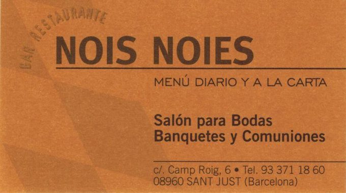 Nois i Noies bar restaurante Sant Just
