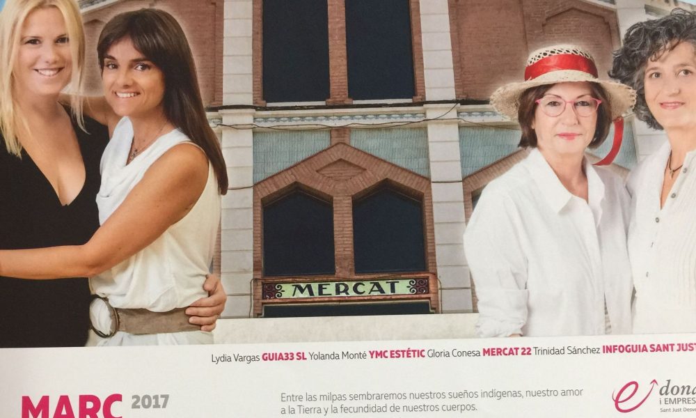 Dona i empresa calendario solidario ymc estética y guia33 Sant Just Desvern Solidari