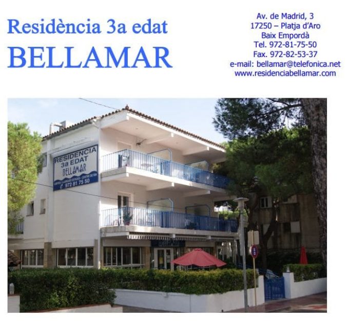 Residencia 3ª Edad Bellamar Platja D’Aro